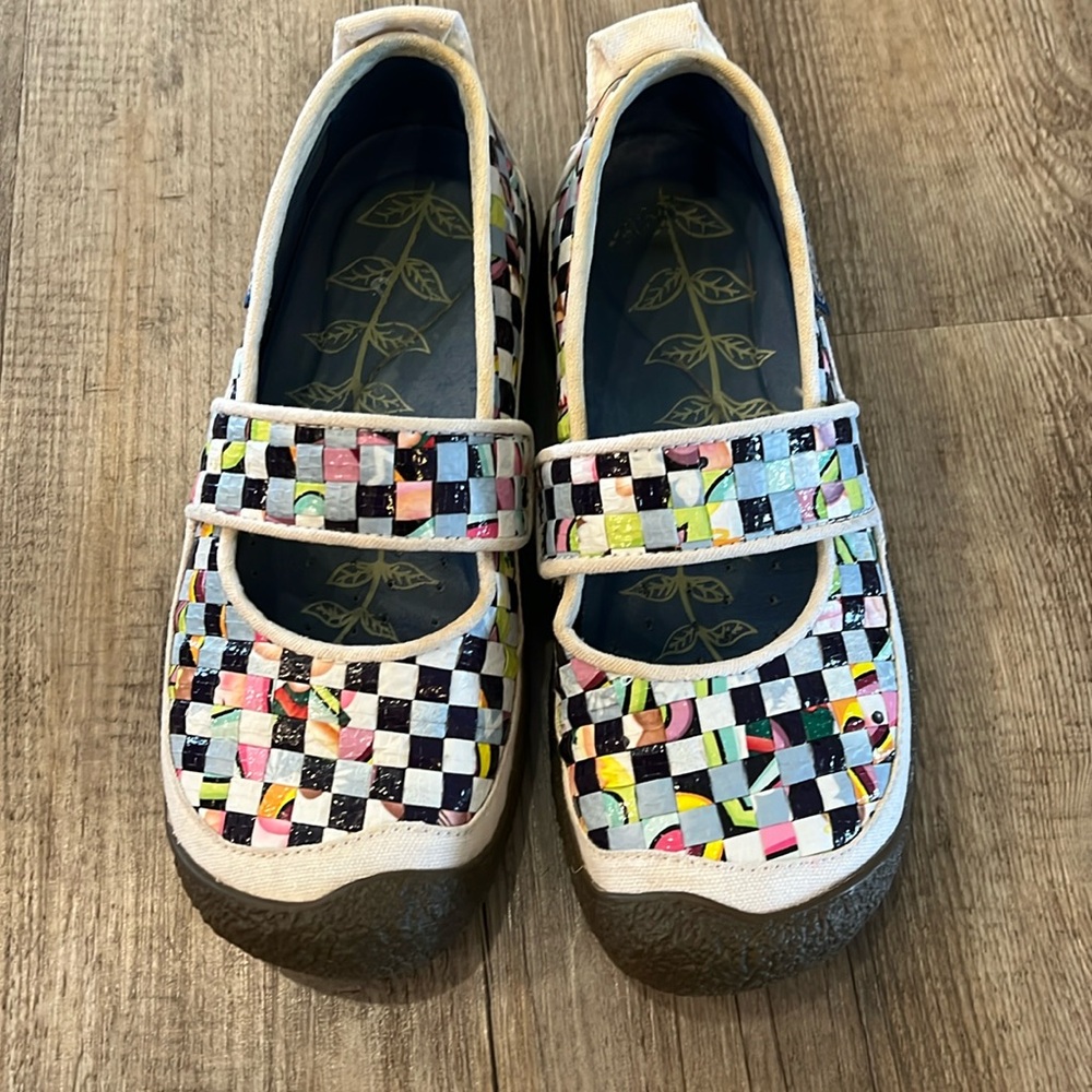 KEEN women's mary jane harvest mj flat shoes blue/white/pink/multicolor size 6